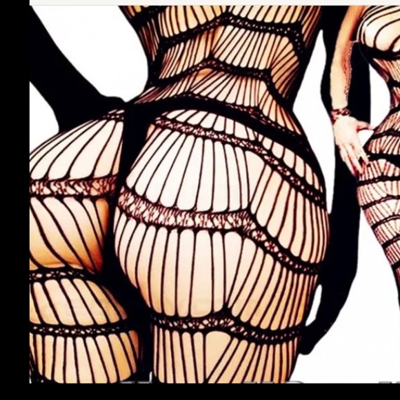 Black bodysuit stockings fishnet steampunk goth corset Pinup romper jumpsuit I3